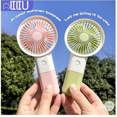 Picture of Portable Mini Fan USB Rechargeable Fan Handheld Portable Fan Cooling Fan Cute Cooling Face Fan