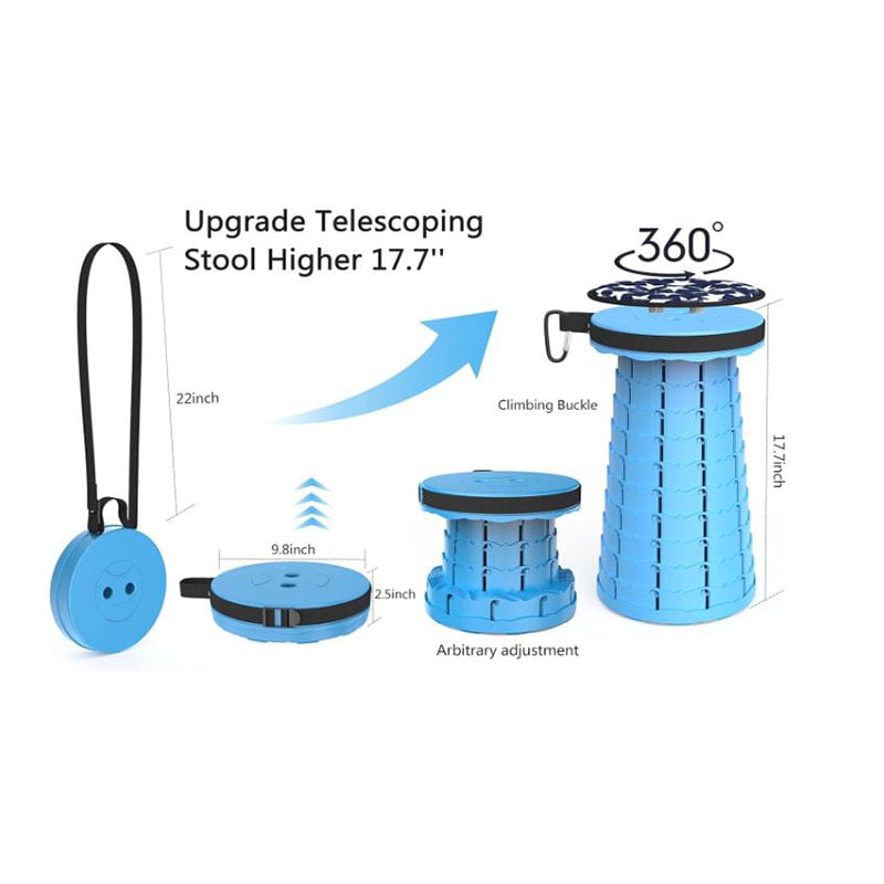 Picture of Outdoor Rainbow Folding Stool Portable Chair Adjustable Rainbow Retractable Stool Fishing Retractable Folding Stool Furniture.