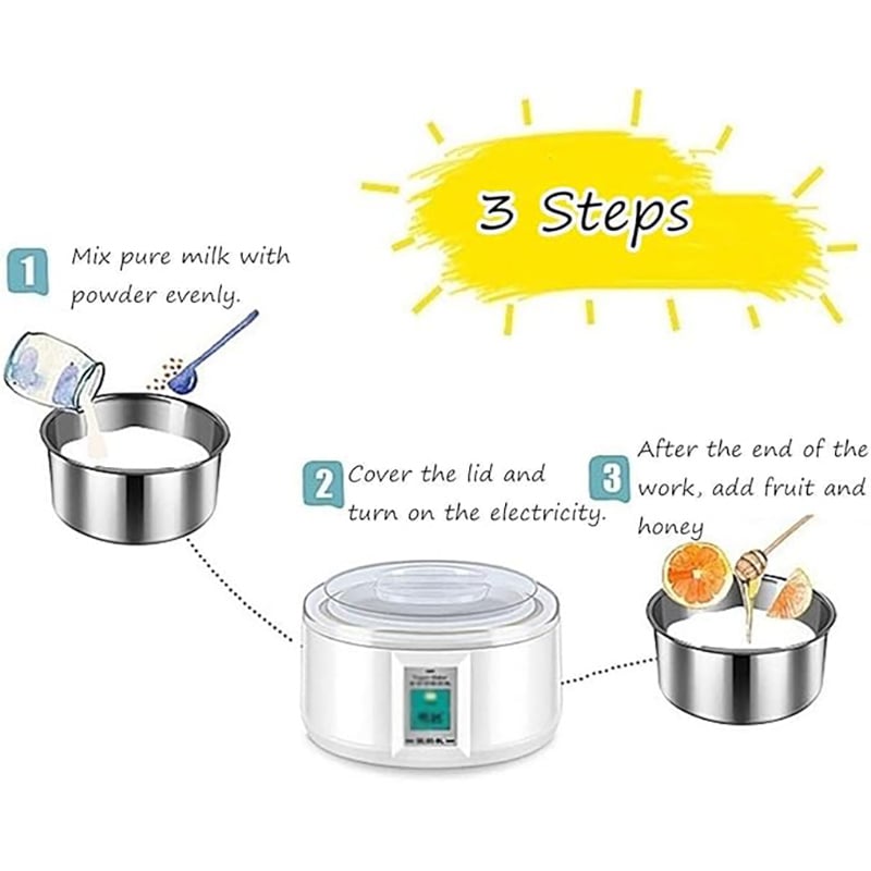 Picture of Automatic Yogurt (Doi) Maker Green & Pink ( 1.5 Litre )