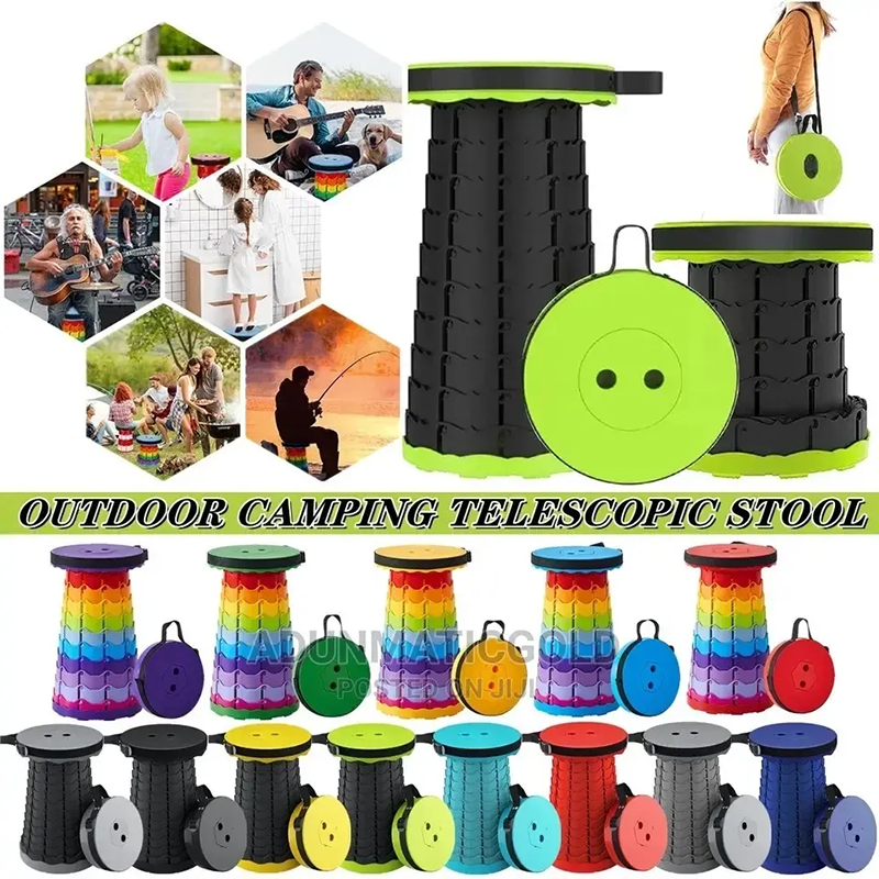 Picture of Rainbow Folding Stool Seat Portable Retractable Telescopic Camping Fishing Travel Chairs Bix super shop   -Multicolor