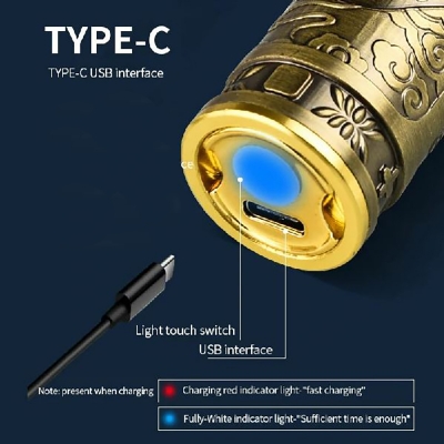 Picture of T9 Vintage USB C Type cable with  metal body Trimmer For Men and Women