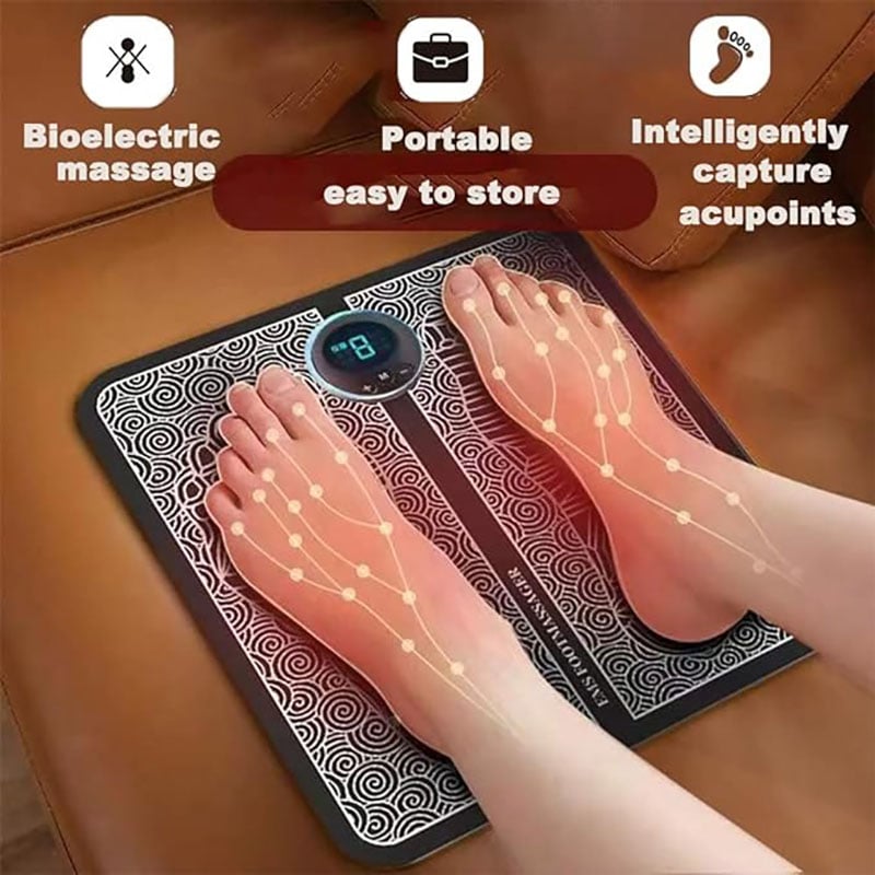 Picture of EMS Foot Massager with Remote control Electric Relaxation Machine for Legs Pain Relief Device.