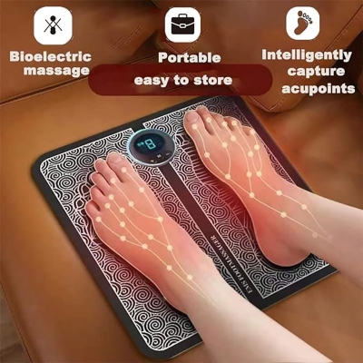Picture of EMS Foot Massager with Remote control Electric Relaxation Machine for Legs Pain Relief Device.