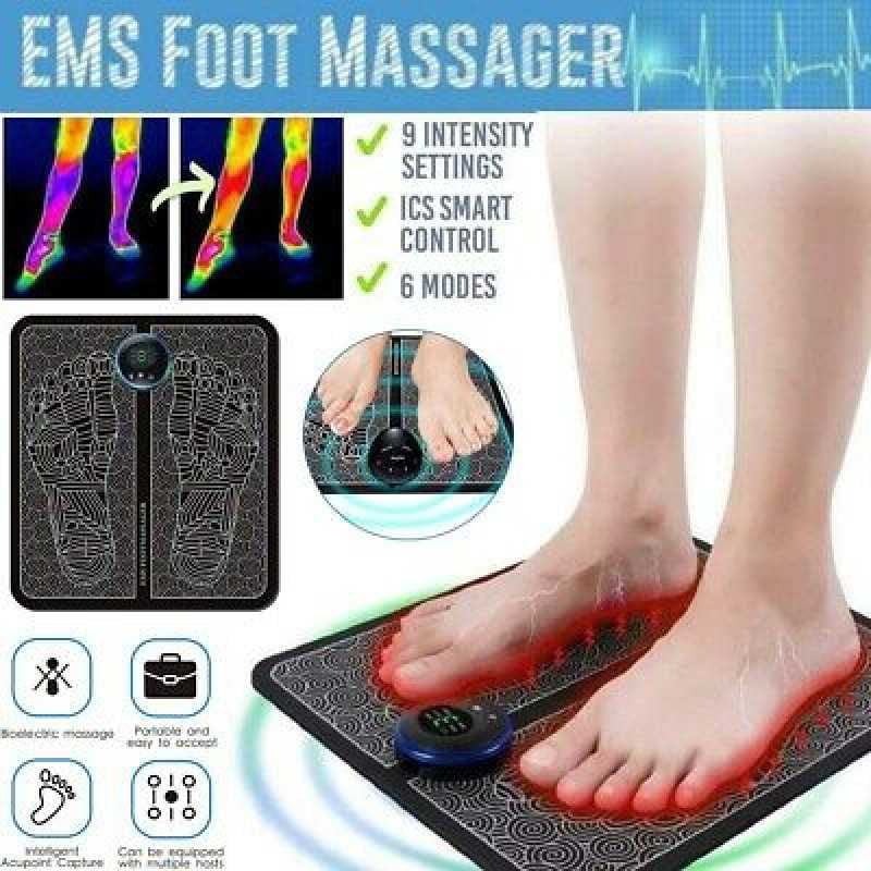 Picture of EMS Foot Massager  Relaxation Machine for Legs Pain Relief Device - Black