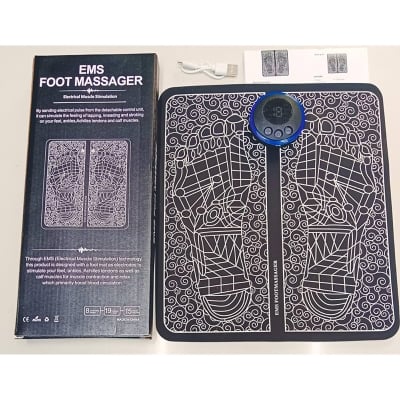 Picture of EMS Foot Massager  Relaxation Machine for Legs Pain Relief Device - Black