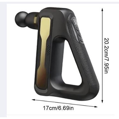 Picture of Fascial Gun Deep Tissue Handheld with 32 Speed Levels 8 Massage Heads LCD Display Muscle Massager Quiet Powerful Percussion Fascial Gun for Pain Relief - Black