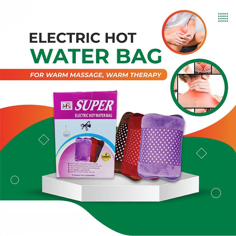 Picture of Electric Hot Water Bag pain remover [ Multicolour ] best Quality Doctor Suggested - Multicolor