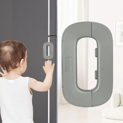 Picture of Child Safety Locks Home Refrigerator Lock for Kids Security Protection Baby Anti-Pinch Hand Refrigerators Door Dedicated Buckles