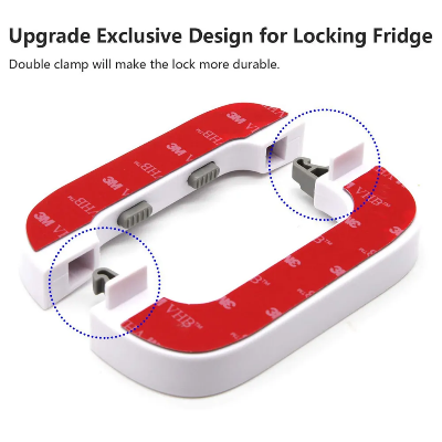 Picture of Child Safety Locks Home Refrigerator Lock for Kids Security Protection Baby Anti-Pinch Hand Refrigerators Door Dedicated Buckles