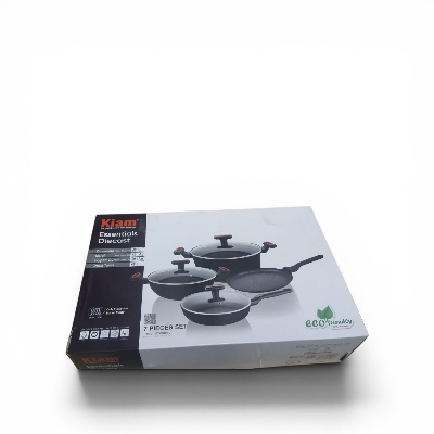 Picture of KIAM Essentials Diecast 7 Pieces Set (Induction Bottom Model)-BLACK