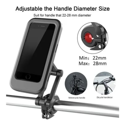 Picture of Waterproof Mobile Phone Mount Holder for Bike and Bicycle Motorbike Handle Bar Phone Stand Cell Phones Bracket Case-Black