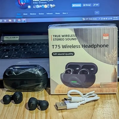 Picture of T75 Ear Mounted Bone Conduction TWS Bluetooth Headset – Black