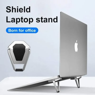 Picture of Metal Foldable Laptop Stand Universal Non-slip Bracket Support for Macbook Pro Air Lenovo Notebook Laptops Mount Holder Feets