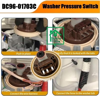 Washing Machine Pressure Switch DPS-KS2A. Pressure Sensor DC96-01703C Washer Water Level Sensor Switch. Pressure Sensor Switch.  Samsung Washer. LG Washer,