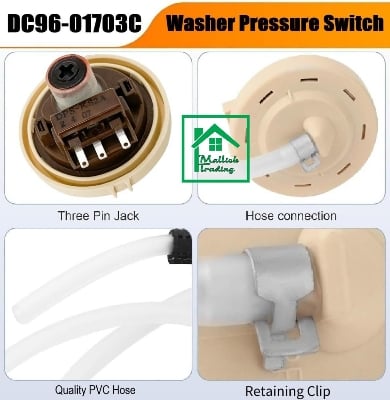 Washing Machine Pressure Switch DPS-KS2A. Pressure Sensor DC96-01703C Washer Water Level Sensor Switch. Pressure Sensor Switch.  Samsung Washer. LG Washer,