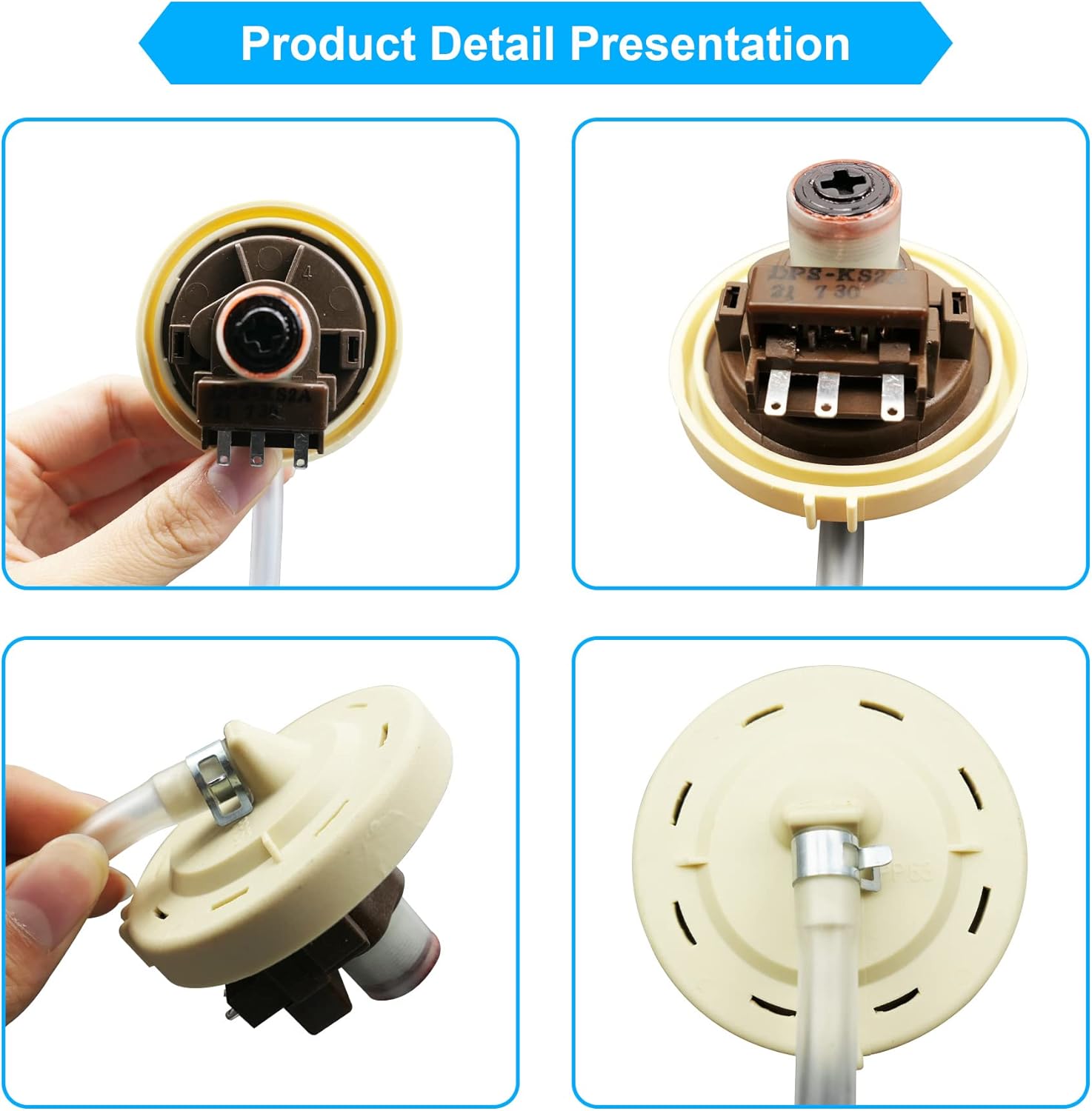Washing Machine Pressure Switch DPS-KS2A. Pressure Sensor DC96-01703C Washer Water Level Sensor Switch. Pressure Sensor Switch.  Samsung Washer. LG Washer,