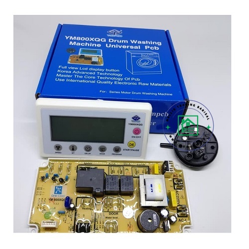 Washing Machine Control Board PCB YM800, Front Loading. Universal PCB controller. Fully Automatic.