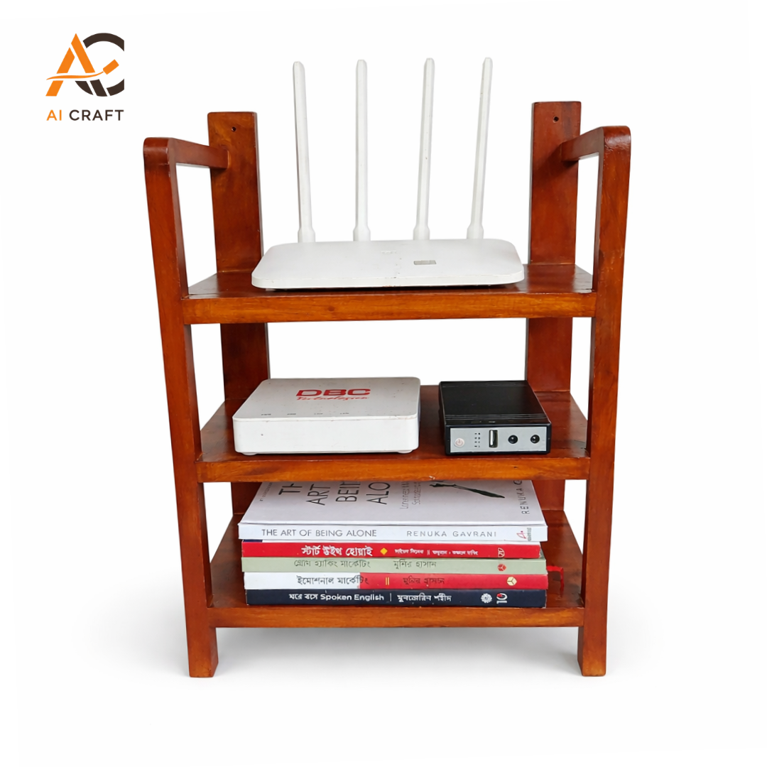 Picture of Wooden Wall Mounted Rauter, Onu, Mini UPS Stand - 3 Layer