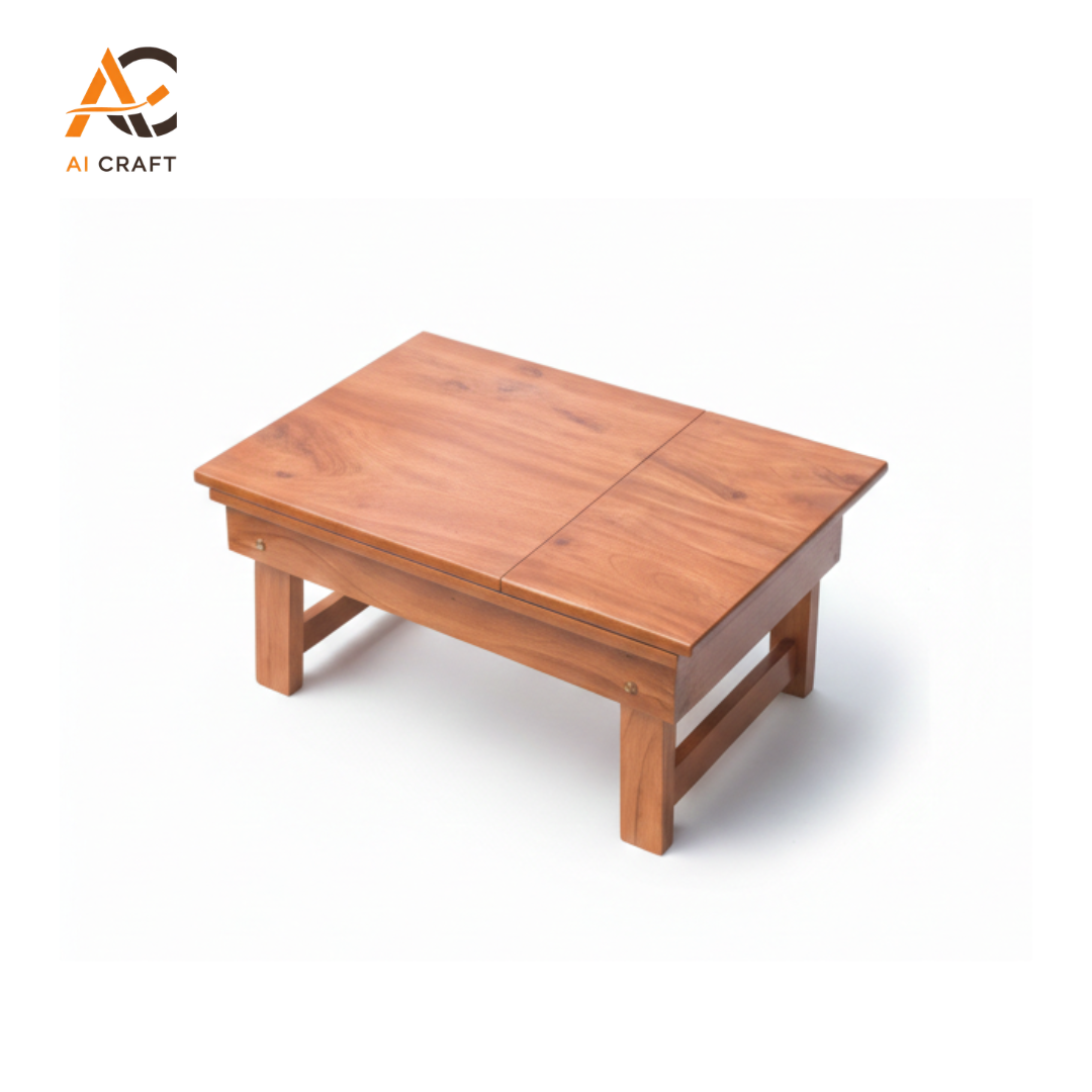 Picture of 2-Part Wooden laptop Table (Multi-Purpose)