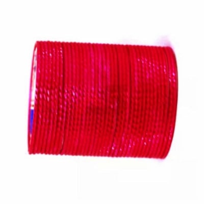 Picture of Gorgeous Metal Bangles Red Set Churi for Women 26 Size