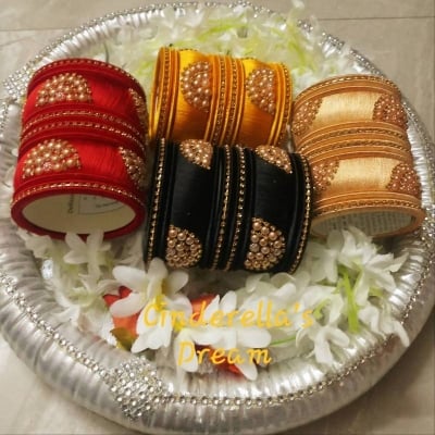 Picture of 4 set Indian Kundun Work Churi 26/28