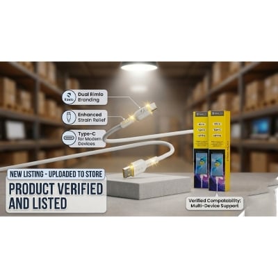Picture of Rimlo C-01 Data Cable | Fast Charging & High Speed USB Data Sync Cable for Android Devices | Durable Mobile Charging Cable