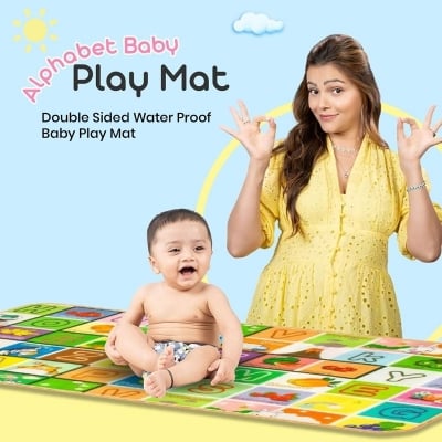 Picture of Baby Alphabet Play Mat Double Sided Waterproof Learning Floor Mat Anti Slip Soft Crawling Mat for Kids