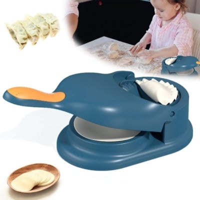 Picture of 2 in 1 Dumpling Maker Manual Dough Press Dumpling Wrapper Mold Pitha Maker Momo Maker Kitchen Baking Tool