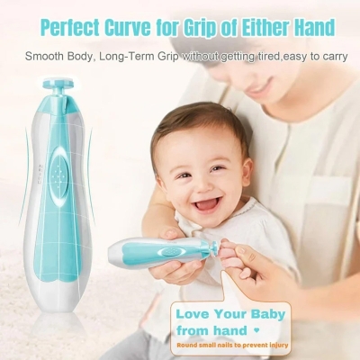 Picture of Baby Electric Nail Trimmer for Newborns Safe Nail File Kit with 6 Grinding Heads Pain Free Nail Clipper for Babies and Adults