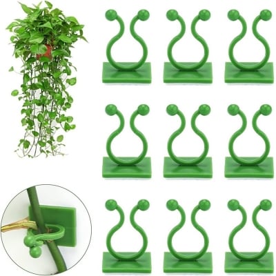 Picture of 10PCS Plant Climbing Wall Clips Self Adhesive Vine Fixing Clips Invisible Plant Support Hooks for Indoor Outdoor Decoration