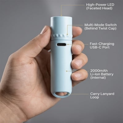 Picture of Powerful Long Range LED Rechargeable Torch Light – 3 Lighting Modes, High Power Flashlight for Camping, Security & Emergency Use, Powerful Rechargeable Torch, Long Range Torch Light, LED Flashlight, Rechargeable Flashlight, 3 Modes Torch, High Power Torch, Super Bright LED Torch, Emergency Torch Light