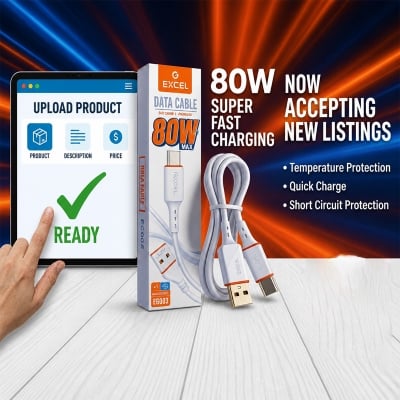 Picture of Excel EC003 Type-C Data Cable Fast Charge | High Speed USB-C Charging & Data Sync Cable for Android Devices | Durable Quick Charge Cable