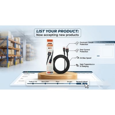 Picture of Excel EC006 Type-C Data Cable Fast Charge | High Speed USB-C Charging & Data Sync Cable for Android Devices | Durable Quick Charge Cable