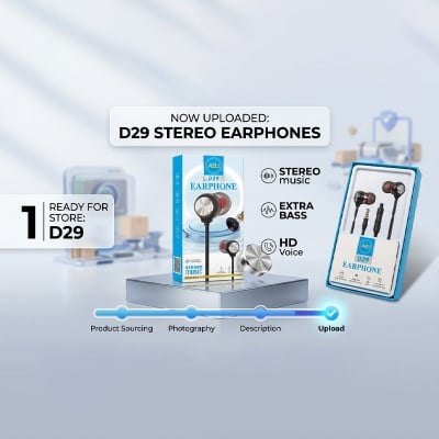 Picture of Mobile Headphones | High Quality Wired Earphones for Android & iOS | Deep Bass Stereo Sound Handsfree Earbuds with Mic