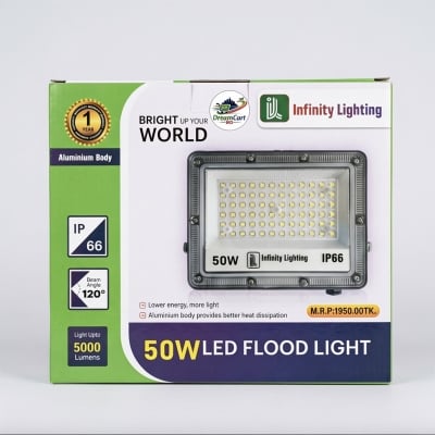 Picture of Infinity Lighting 50W LED Flood Light IP66 Waterproof – High Bright Outdoor Security Light (5000 Lumens)