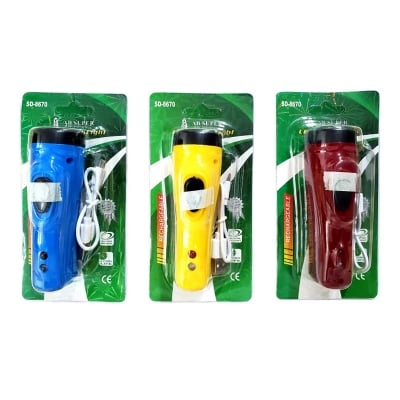 Picture of Ridak SD-8670 Rechargeable LED Flashlight Torch – High Power Long Range Torch with 18650 Battery for Camping & Emergency, Ridak SD-8670, Ridak Torch, Rechargeable LED Flashlight, SD8670 Torch, 18650 Battery Torch, High Power Torch, Long Range Flashlight, USB Rechargeable Torch, Super Bright LED Torch, Emergency Torch