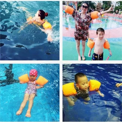 Picture of A pair Kids Swimming Arm Ring PVC Inflatable Safety Durable Swimming Arm Band Rings Float Air Sleeves Circle Protect swimming safety