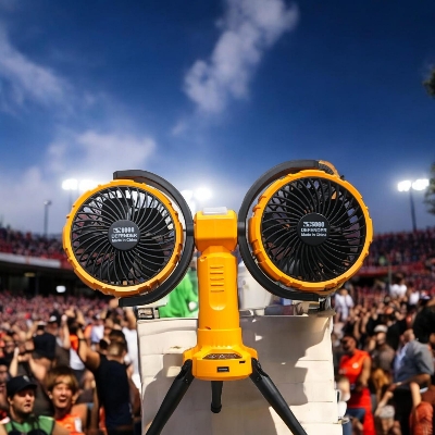 Picture of Double Head recharge Fan with 8000mAh Battery 