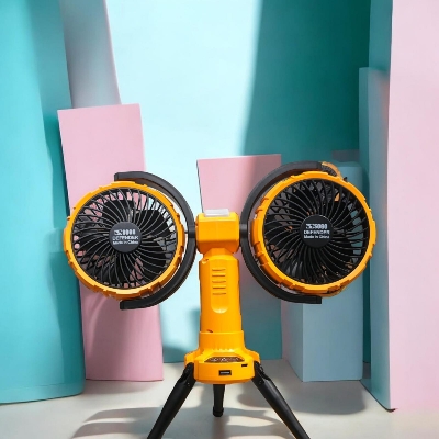 Picture of Double Head recharge Fan with 8000mAh Battery 