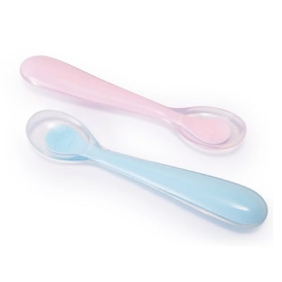 Picture of Baby Silicone Feeding Flatware Spoon 2 Pcs Set