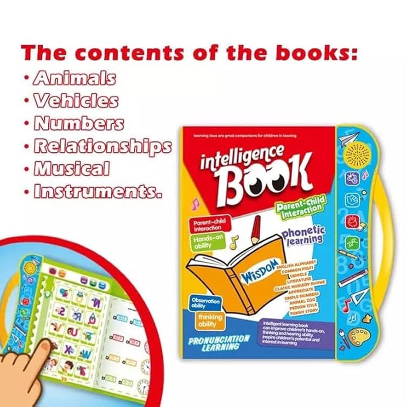 Picture of Interactive Intelligence Book l Learning Book for Kids – Sound & Phonics Education Toy with Pen | Early Educational Activity Book for Toddlers-153152
