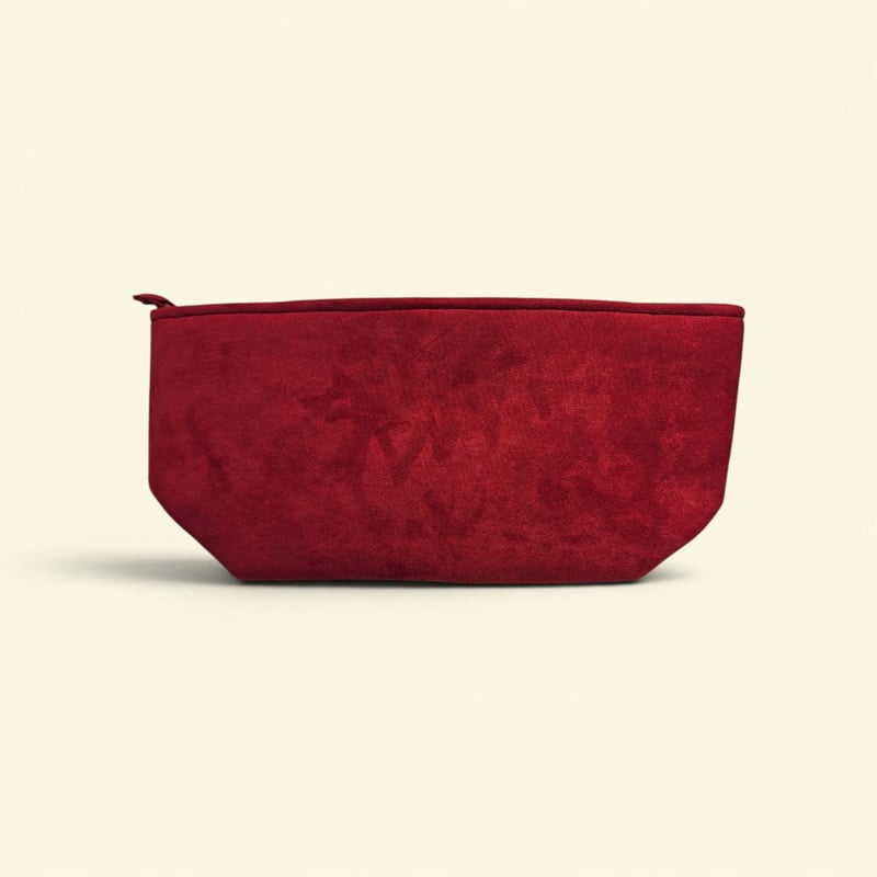 Picture of Ladies Party Bag / Red Velvet Cosmetic Pouch / Makeup Bag Big-15202