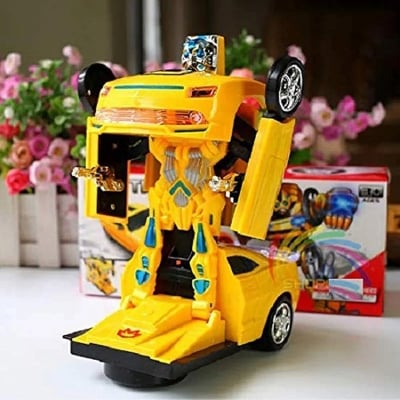 Picture of Mini Transforming Robot Car - Yellow