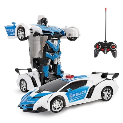 Picture of 2 in 1 Deformation Transform RC Robot Car Toy for Kids - Assorted - White