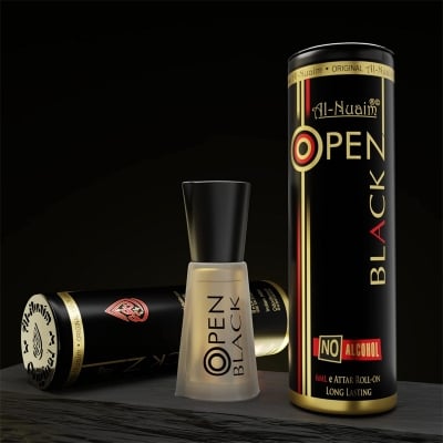 Picture of Al-Nuaim Open Black Alcohol Free Attar Roll On Luxury Scent with Long Lasting Fragrance For Men & Women 6ml - Black