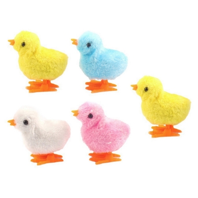 Picture of 5 Pcs Cute Cartoon Baby Chick Wind-Up Walking Toy Set – Clockwise Key Mechanical Moving Chicken for Kids - Multicolor