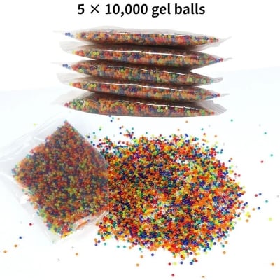 Picture of Gel Splatter Ball Blaster Ammo (7-8 mm,3Pack,6000 Pieces Per Pack) - Multicolor