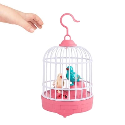 Picture of Mini Singing Chirping Bird in the Cage Toy for Kids 1pcs Assorted Colour - Multicolour - Multicolor