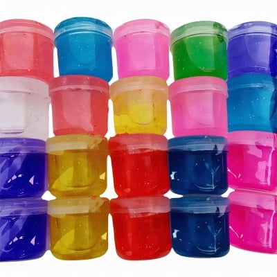 Picture of 15 Pcs Crystal Bubble Making Slime Clay Mud For Kids, 100% Safe & Non-Toxic - Slime - Multicolor