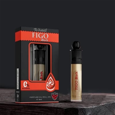 Picture of Al Nuaim Figo Black Attar (ফিগো ব্লাক আতর) - 6 ml (Unisex) - Black